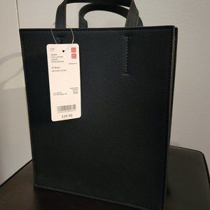 Uniqlo Square Faux Leather Shoulder Bag (Black)